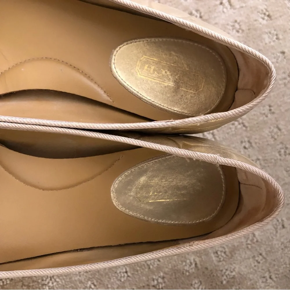 COACH Gold Leather Ballet Flats Size 6 - Picture 10 of 11